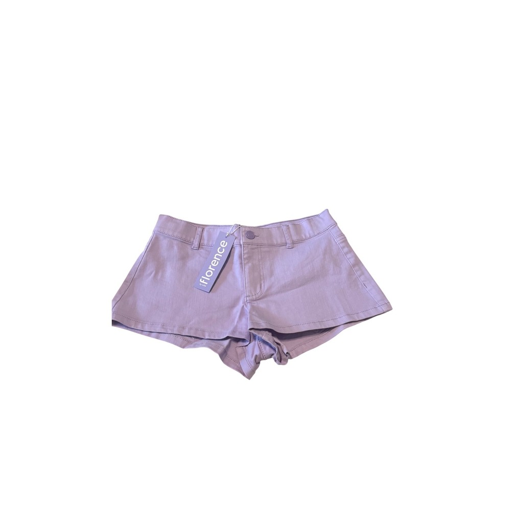 Florence by Mills Lilac Purple Denim Shorts Size S NWT Millie Bobby Brown